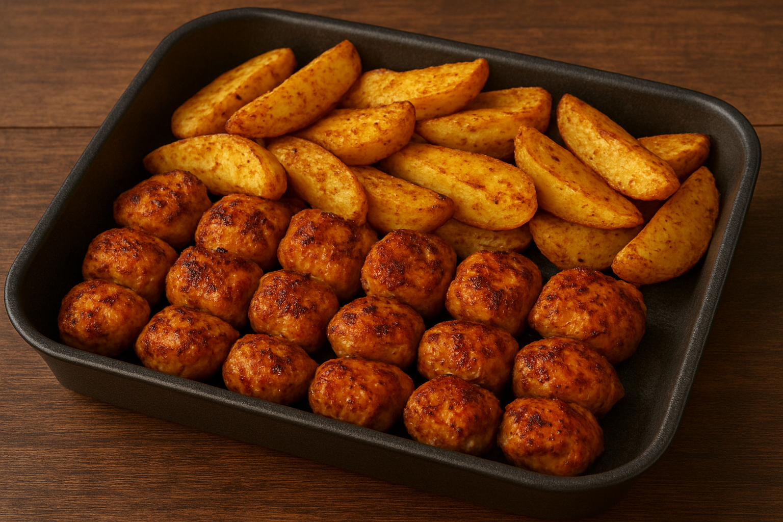 الدبابيس المشوية والبطاطس المتبلة أفضل وصفة