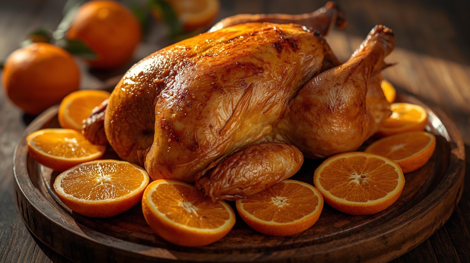 طريقة عمل دجاج مشوي بالبرتقال وصفة مشبعة